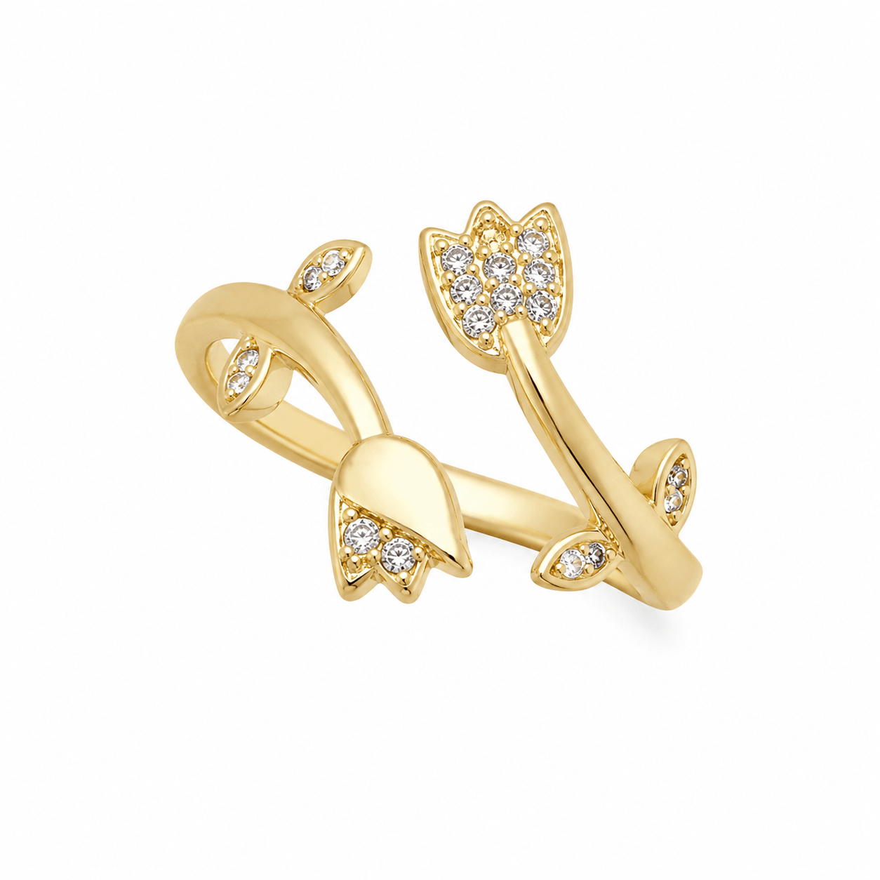 Anillo ajustable abeja y flor